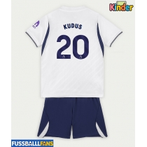 Tottenham Hotspur Mohammed Kudus #20 Heimtrikotsatz Kinder 2026-27 Kurzarm (+ Kurze Hosen)
